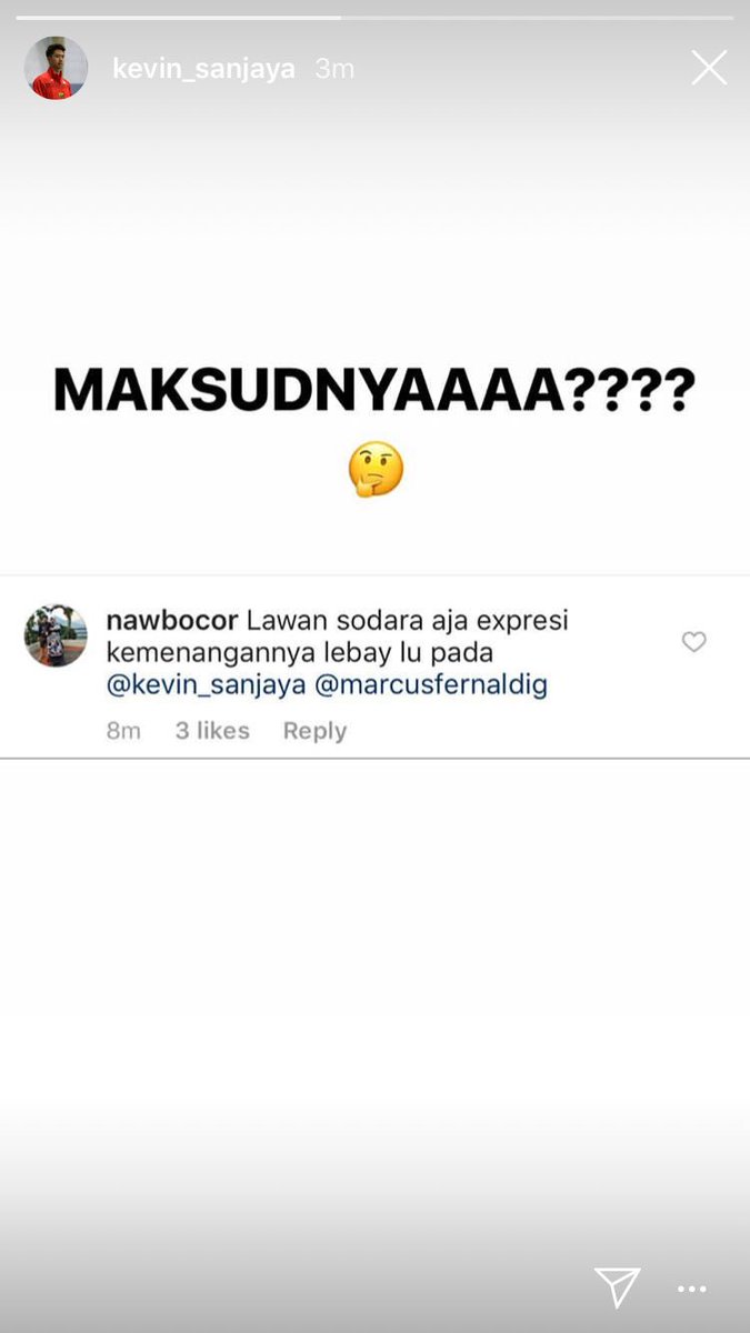 jonatanjongin's tweet photo. @mrsbirama Komennya dibales langsung sama krejiric ybs mba. Femes sampe masuk instastory juga 😝 https://t.co/J0CJd4Pgxo
