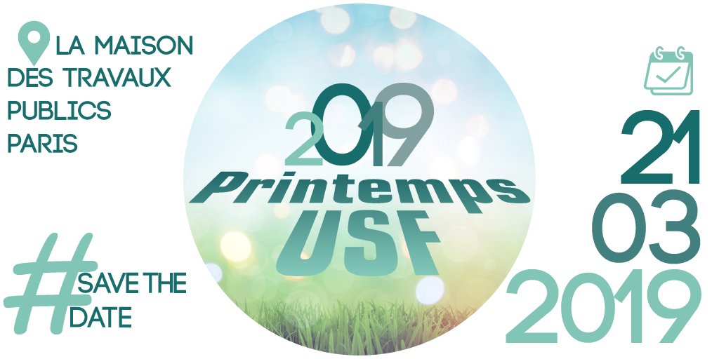 USF_officiel's tweet photo. ✒️Les inscriptions pour le #PrintempsUSF 2019 sont ouvertes ➡️ https://t.co/BUmk0mQyTr
🎇 Événement réservés aux membres #USF_Fr
🕧 Le 21.03.2019 à 12h30
💡Cette demi-journée s'articulera autour de thèmes d'actualité et des travaux des #CommissionsUSF et les Groupes de Travail. https://t.co/Ze7NYVwDXR
