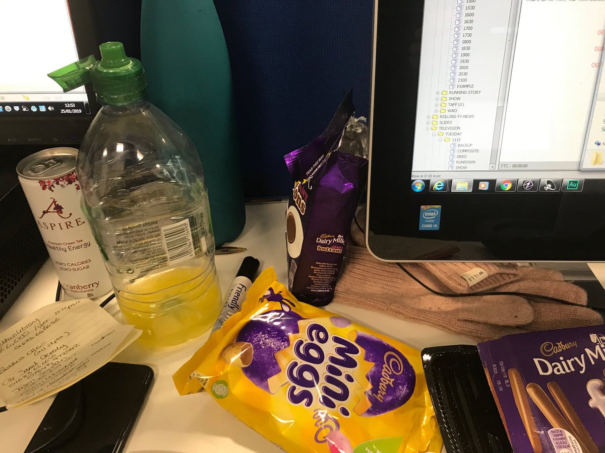 salisaysthings's tweet image. Today’s survival rations for the lunchtime ⁦@BroadcastCJS⁩ bulletin #cardifftrained
