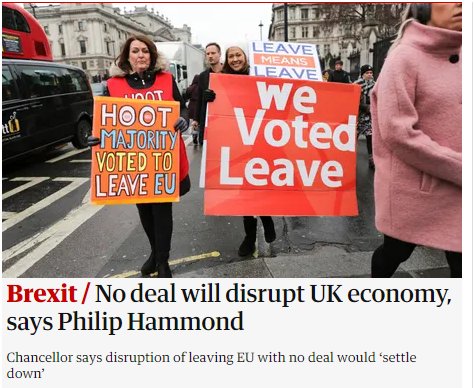 Today's prize for stating the bleeding obvious goes to...... #Brexit