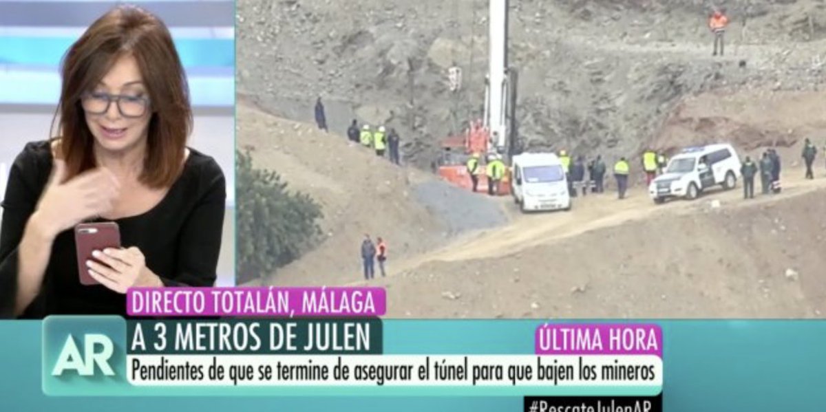 elmundotoday's tweet photo. Audiencias: Ana Rosa Quintana y Susanna Griso chocan en el aire mientras volaban en círculos sobre Totalán https://t.co/1yuPINZwYR https://t.co/duDsRYswxh