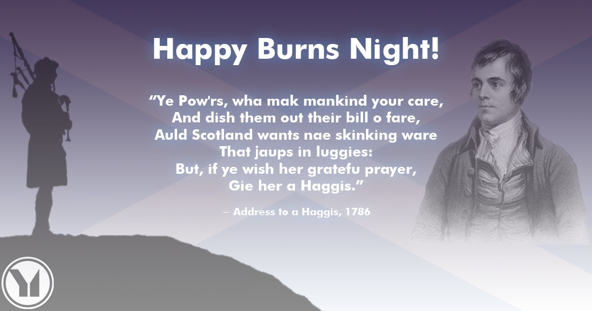 YIofficial's tweet photo. Happy #BurnsNight2019 to our Scottish brothers and sisters! 🏴󠁧󠁢󠁳󠁣󠁴󠁿

#GiveHerAHaggis

@YIScotland @UKIP_Scotland https://t.co/k0Ts5PDLqv