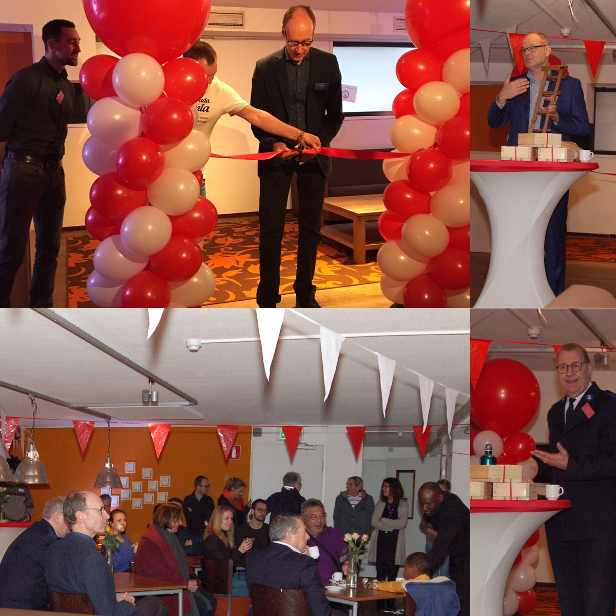 Next Level officieel geopend!
Wethouder Lex Hoefsloot van de  <a href="/GemeenteEde/">Gemeente Ede</a> knipte samen met bewoner Cobus symbolisch het lintje. De komende jaren bieden we huisvesting en begeleiding aan 18 bewoners afkomstig uit de regio Ede.