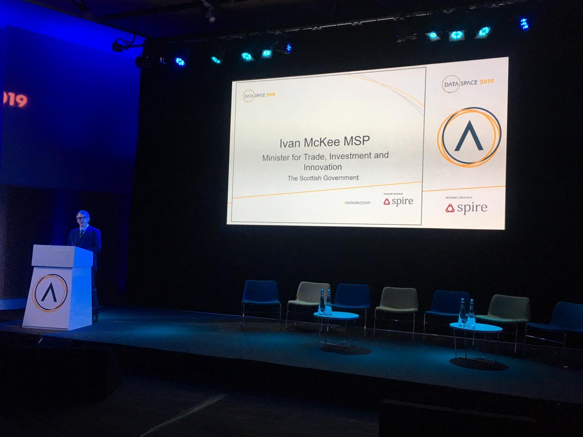ScotEntNews's tweet photo. RT @scotgoveconomy: Trade, Investment and Innovation Minister @Ivan_McKee was delighted to provide the keynote address at today's third annual @dataspacexyz conference, which brings together academia and industry #DataSpace2019 https://t.co/DioUH219qP
