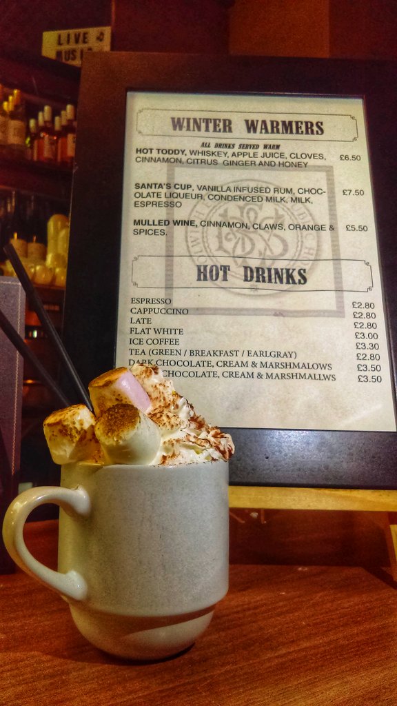 TheWoolwichPub's tweet photo. Winter is still in the air and with that fact we're keeping our Winter Warmers out till we see the sunshine again!
Pop in to #Woolwich today to try some of the delicious hot drinks on offer at #TheEquitable https://t.co/0jHiL93RDo