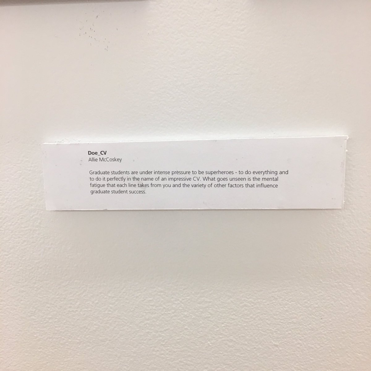 Jamiejhagen's tweet photo. Still thinking about this piece by a student at Brown, Allie McCoskey. I read it alongside two other post docs this week. We just laughed while shaking our heads in agreement at the relatable black comedy of it all. #WithaPhD #PhdChat #AltCV https://t.co/V3bUPi1bkL