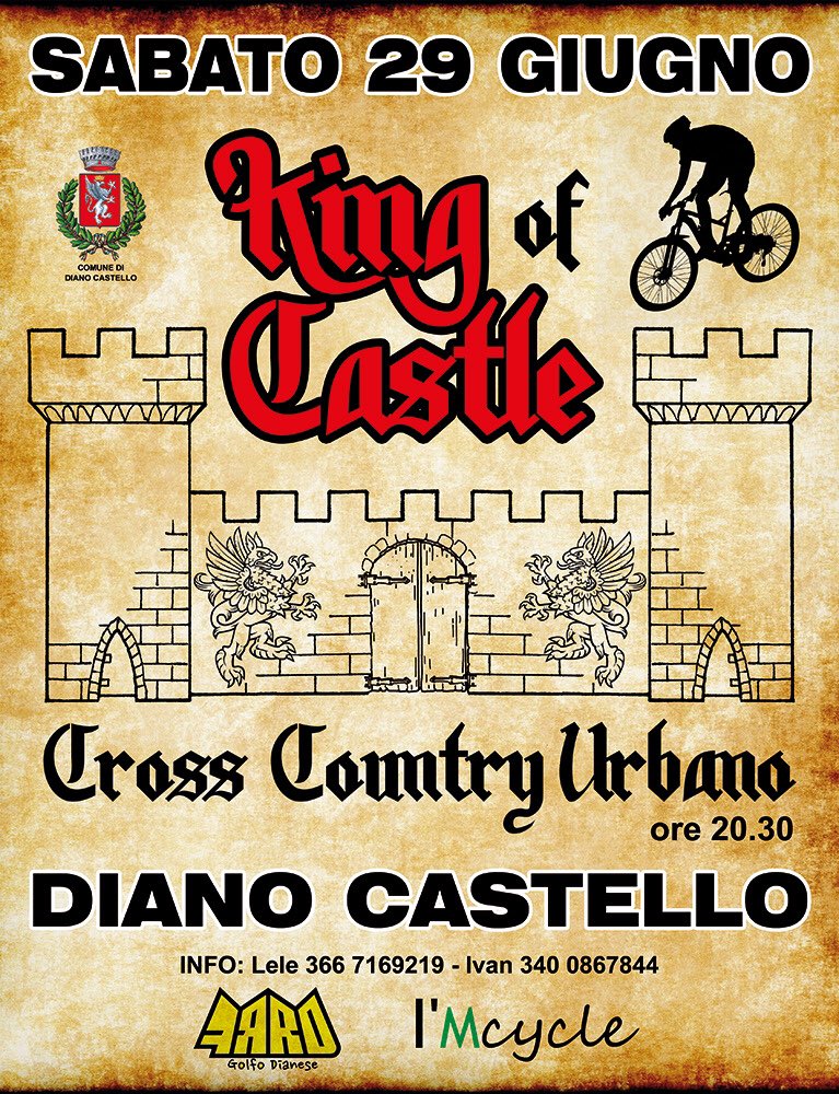 of_xcu's tweet photo. @IMcyclingbrand e il Comune di Diano Castello sono lieti di annunciarvi la 1ªedizione della KING OF CASTLE!
Carruggi, vicoli, scalinate...ma soprattutto tifoe musica saranno gli ingredienti del XCUrbano più cool d’Italia! 
SABATO 29 GIUGNO Ore 20:30  @ATuttaMtbCiclis #IMcycle https://t.co/yQ4R87yFZ3