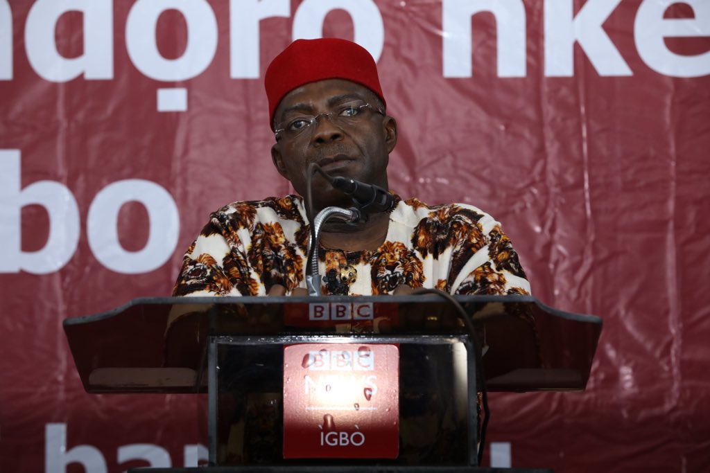 bbcnewspidgin's tweet photo. ‘I go help bring interest free loan to help pipo wey dey do handiwork’ na wetin @alexottiofr tok #BBCGovDebate #BBCIgboDebate https://t.co/AcEVIzvHzG