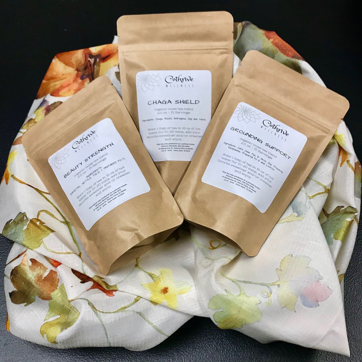 **NEW PRODUCT**
We now carry 3 organic tea blends from LOCAL vendor Cothrive Wellness: Grounding Support, Chaga Shield and Beauty Strength.
You can meet the people behind Cothrive Wellness tomorrow during Customer Appreciation Day from 11 to 2!

#buylocal #organicherbaltea