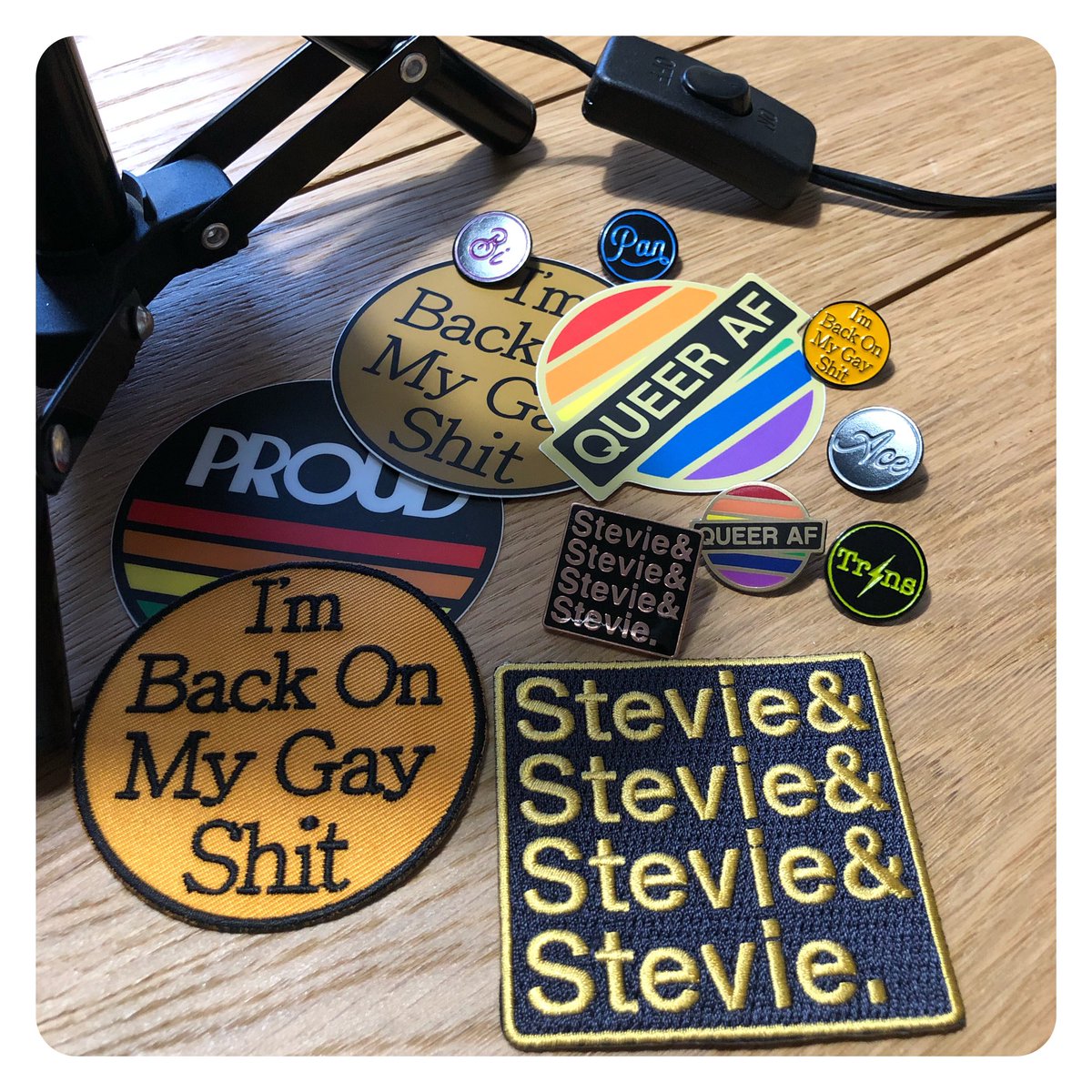 Connie_TV43's tweet photo. New Product Photo Shoot Day. 
#gayshit #queerstuff https://t.co/pfuXcicfUQ