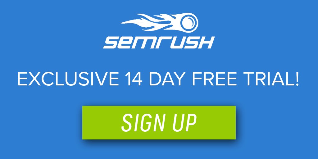 We've teamed up with SEMrush to offer a 14 day free trial! If you have not gotten around to test this fantastic tool out, now is your chance!
semrush.com/partner/seomof…