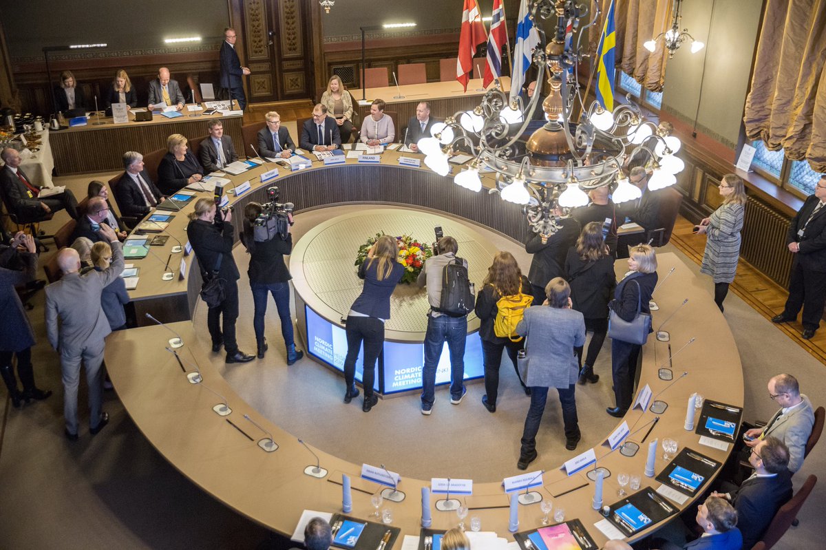 AnneSjoholm's tweet photo. Good news from Helsinki: #Nordic countries agree on closer cooperation to tackle #climate change.
See declaration and press release after #nordicsolution:
https://t.co/TiKj3QtPDe
More photoes: https://t.co/ywXblzczZP https://t.co/rk3FCkre4u