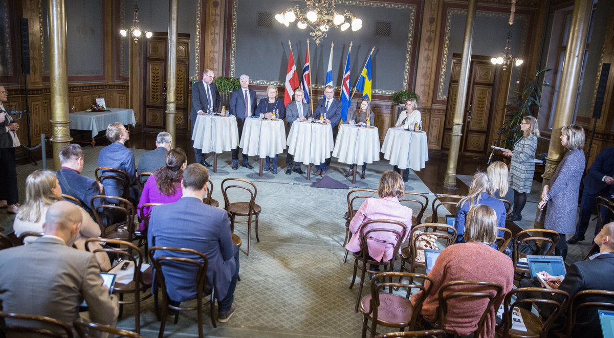 AnneSjoholm's tweet photo. Good news from Helsinki: #Nordic countries agree on closer cooperation to tackle #climate change.
See declaration and press release after #nordicsolution:
https://t.co/TiKj3QtPDe
More photoes: https://t.co/ywXblzczZP https://t.co/rk3FCkre4u