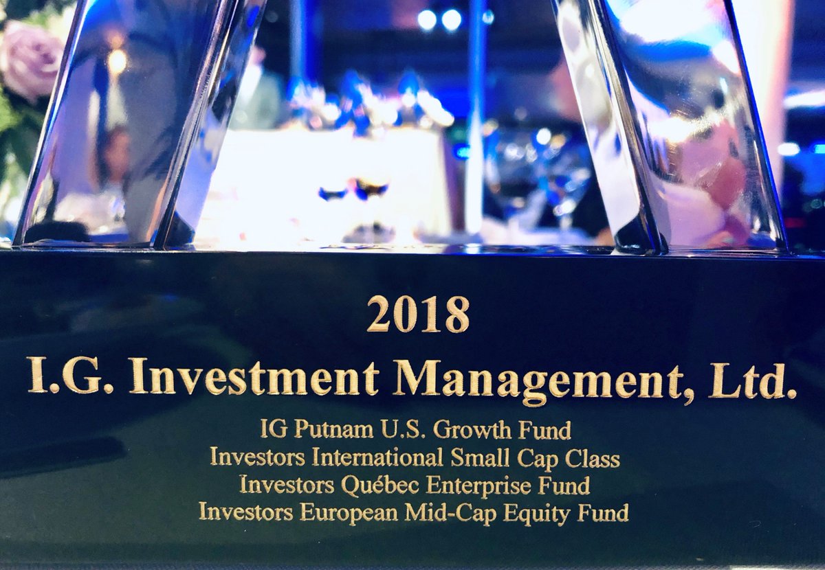 For the second year in a row, IG Wealth Management was honoured to receive 4 <a href="/FundataInc/">Fundata Canada Inc.</a> FundGrade A+ awards, recognizing investment funds that have shown consistent, outstanding, risk-adjusted performance through the year.