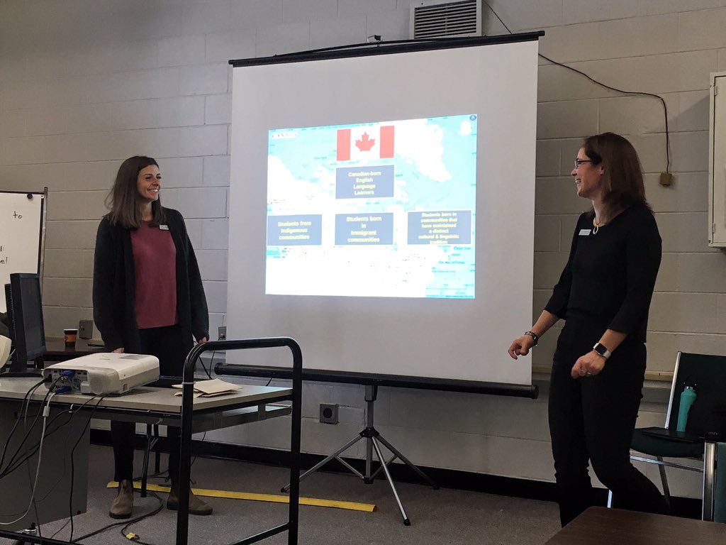 Meeting the Needs of ELLs OT PD Session! Talking about who our ELLs are (newcomers vs. Canadian born).  #ELL #OCDSB #lifelonglearners #OTPD #ESL #ELD