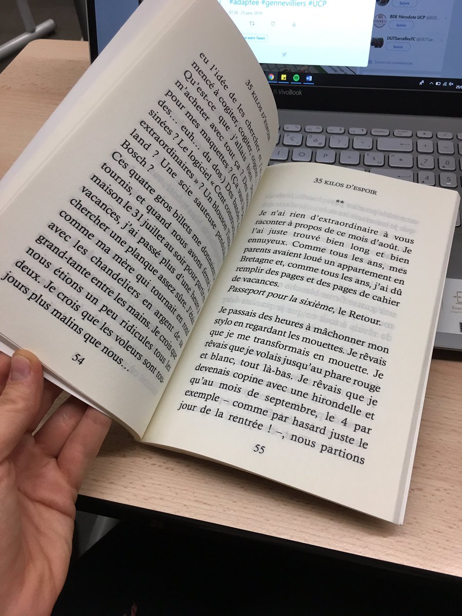 master_iec's tweet image. Adaptation de 35 kilos d’espoir d’Anna Gavalda, en caractère 19 :

#masterclassiec #masteriec #edition #adaptée #gennevilliers #UCP