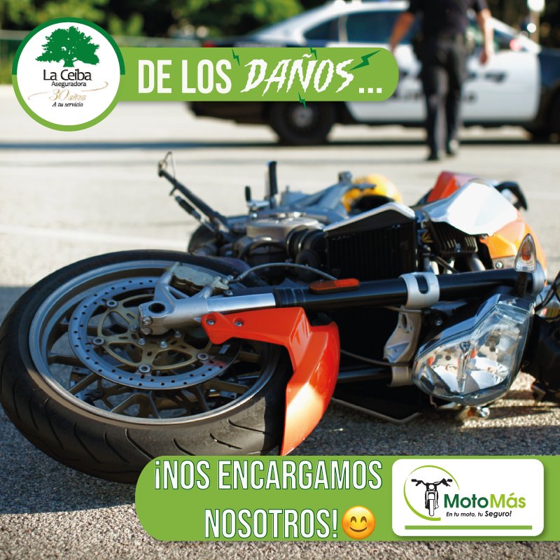 aceiba's tweet photo. ¿Pequeño percance automovilístico?

Eso no es problema con #MotoMás. Te ofrecemos coberturas por daños de la motocicleta y a terceros. https://t.co/mh56WznkYB