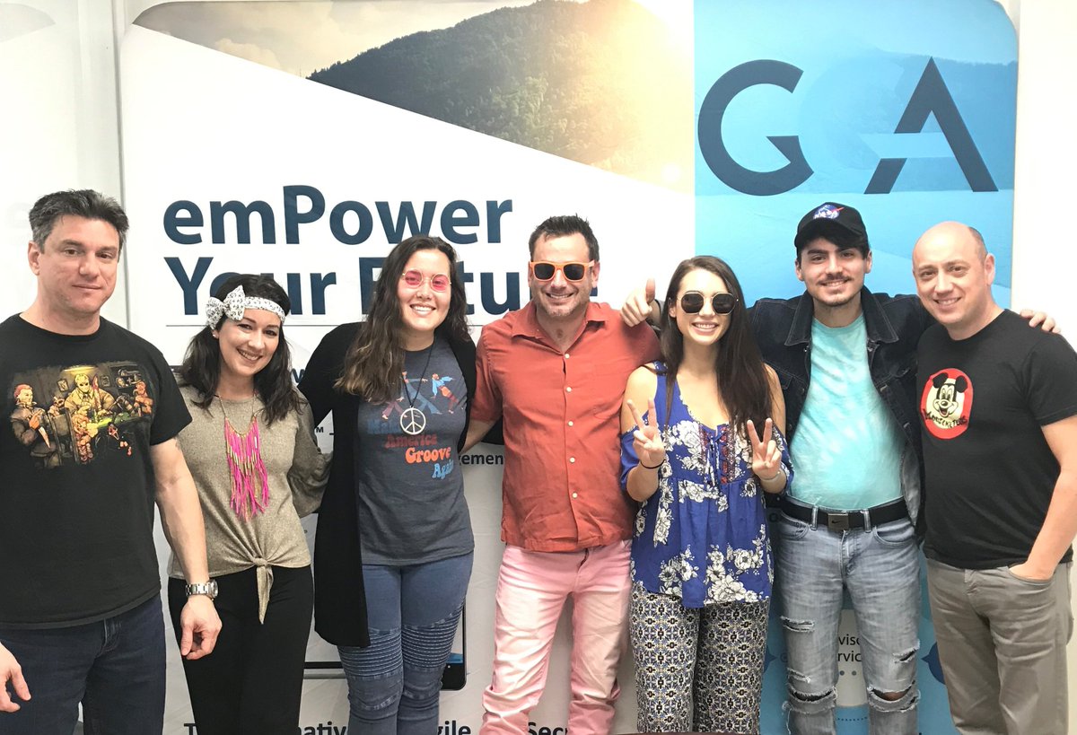GlobalGovGroup's tweet photo. The '70s Day at GGA! #FunFridays #70s #MakeAmericaGrooveAgain https://t.co/urnGndFMd0