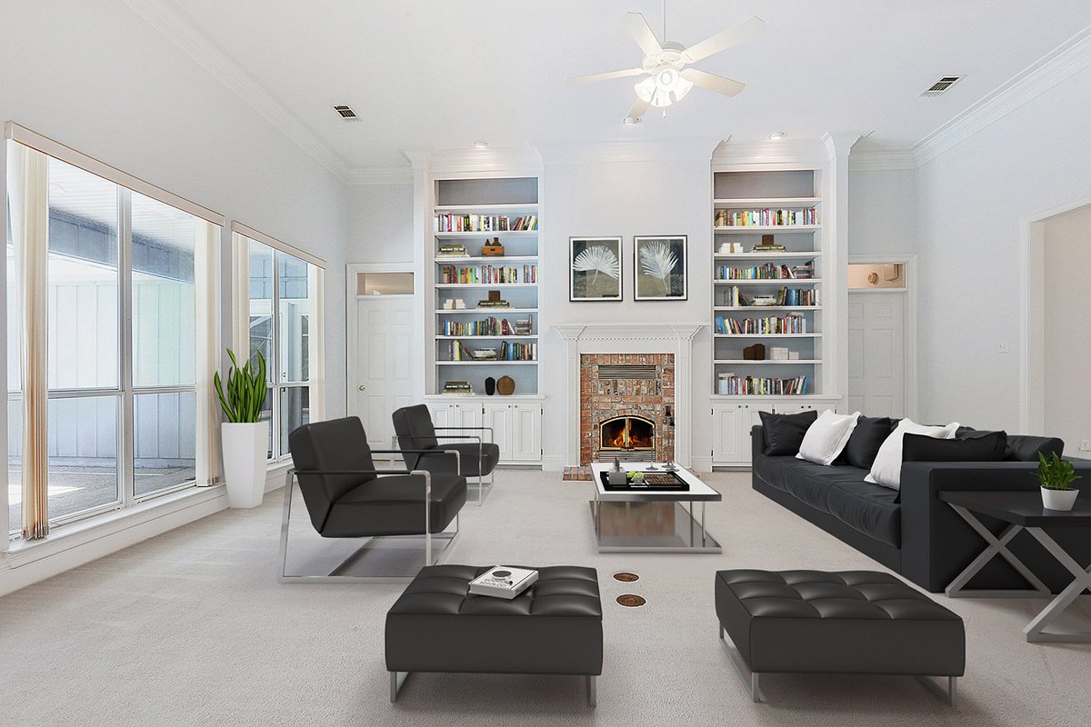 Our virtual staging is a very cost-effective way to make your listing photos stand out for a vacant home. We virtually add furniture without the cost or time of hiring out home staging. This can be added to any photos from your FotoSold account.