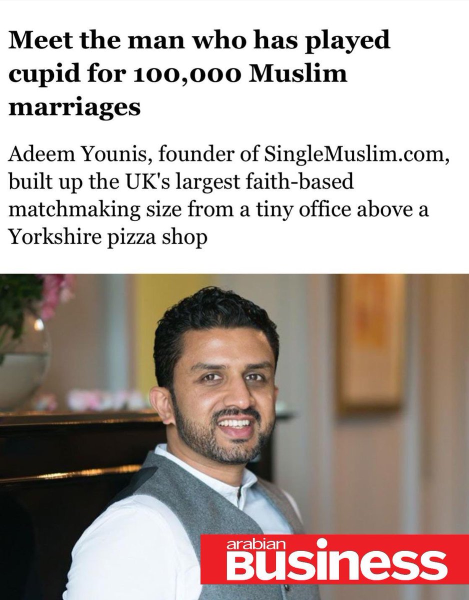adeem_younis's tweet image. “Meet the man who has played cupid for 100,000 Muslim marriages”.

Had a great time talking to @ArabianBusiness on all things @SingleMuslimCom

Check out and read the full article here: arabianbusiness.com/technology/411…

#Technology #ArabNews #HalalDating