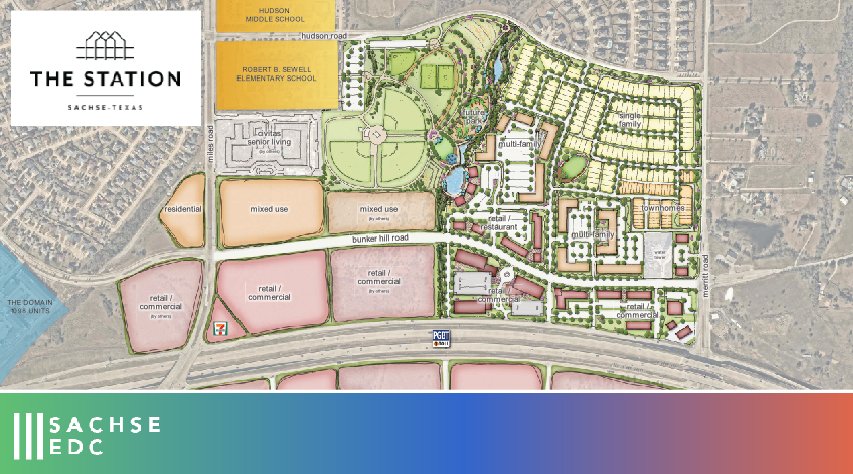 Scheduled to open in early 2020, The Station will feature 400,000 square feet of commercial and retail, 600 apartments and 250 plus single family homes! Interested in relocating your business to The Station, visit: thestationtx.com to learn more!
#thestationsachse #sachse