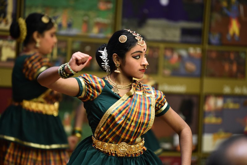 Dancing at the event.