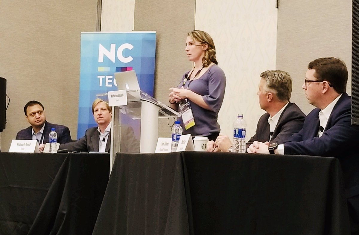NCTA's tweet photo. Consumer driven disruption #OutlookforTechNC @trace3 @NovantHealth @Ally @TanjoHQ @Dassault3DS https://t.co/U7loitmsqa