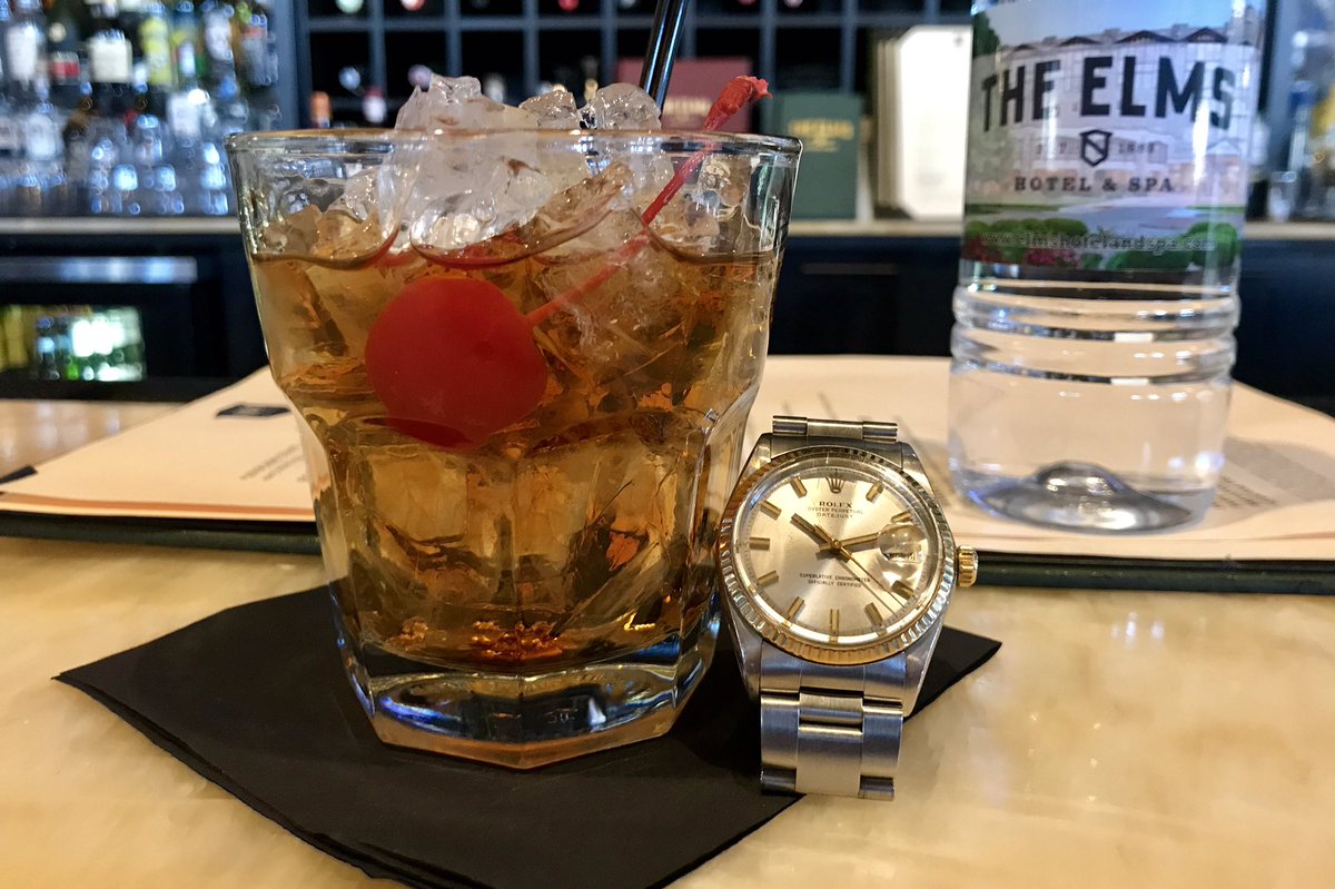 The Al Capone Manhattan and a Rolex Datejust ref. 1601 <a href="/ElmsResort/">Elms Hotel and Spa</a> in Excelsior Springs, MO.