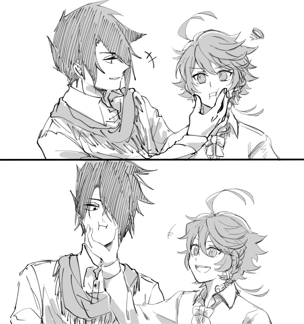 ᴋᴜʀᴀ 衣裝102話後注意 レイ 晴 Yakuneba 81 エマ くら Yakuneba Kuu 約束の ネバーランド レイエマ