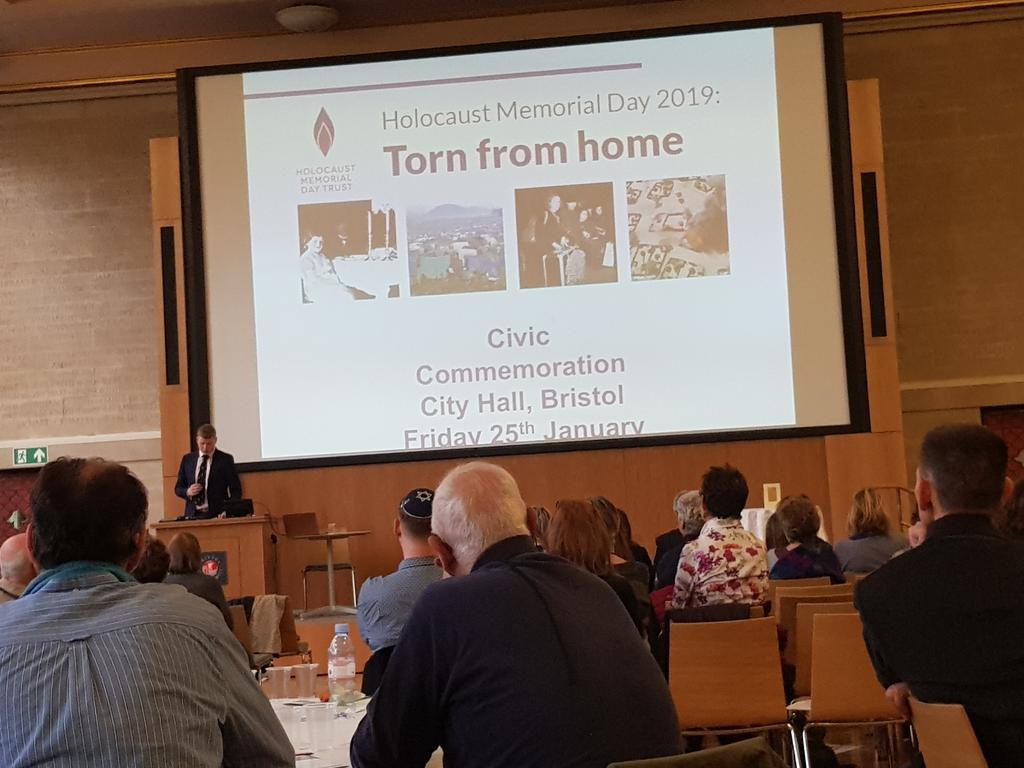 BSBTBristol's tweet photo. Moving speeches from Sixth Formers from Bristol schools experiences learning from Auschwitz. " What I learned from Auschwitz is that showing tolerance is not to stand by but learn what I can do" @HMD_UK @BristolHMD @SusanBaroness @CllrAsherCraig #BuildingaStrongerBritainTogether https://t.co/tHYuVvgcc1