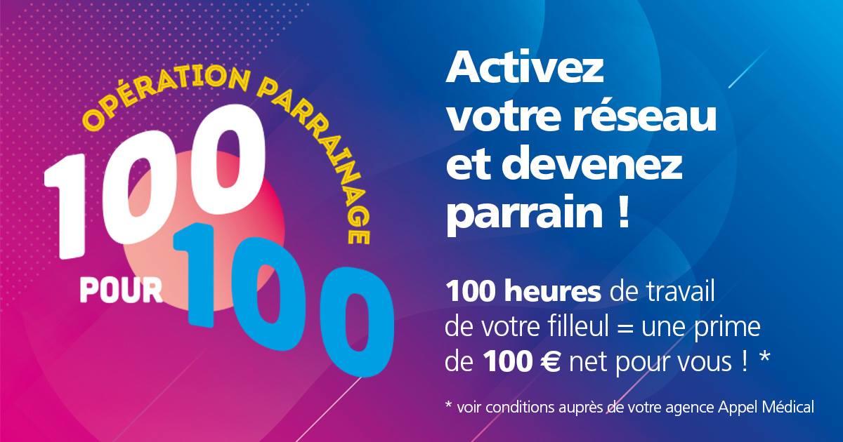 👥 Opération #parrainage
Vous avez effectué au moins une mission dans les 6 derniers mois avec Appel Médical ? Parrainez vos confrères et recevez 100€ ! 💵
Plus d'infos ➡️ bit.ly/2UdYhrv