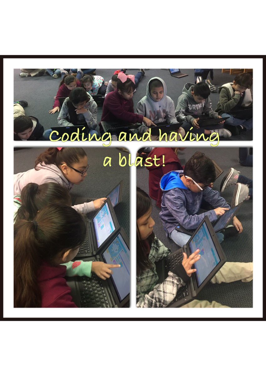 Cisneros_Lib's tweet photo. This group is trying out their skills on @codeorg and enjoying the carpet seating time in the library! 😊@ROYCISNEROSES @EISD_LMS #CodingRocks #RCMAKINGCONNECTIONS https://t.co/IBF18oI9BM
