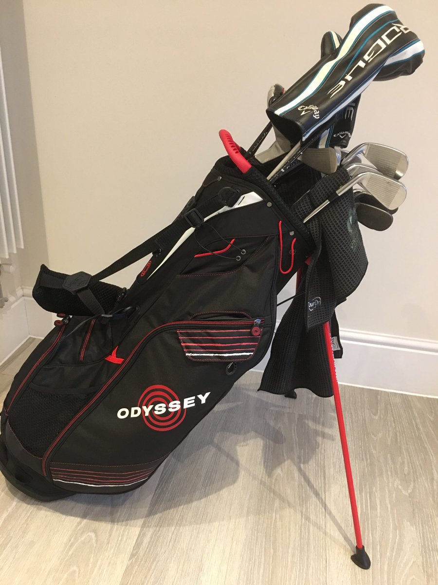 GlazierRob's tweet photo. Thanks @odysseygolf @CallawayGolf @Callaway_Mat for the new Odyssey Carry Bag. Really light, very stylish and holds everything!! #no1putteringolf #no1brandingolf https://t.co/nWxDv4wQqU