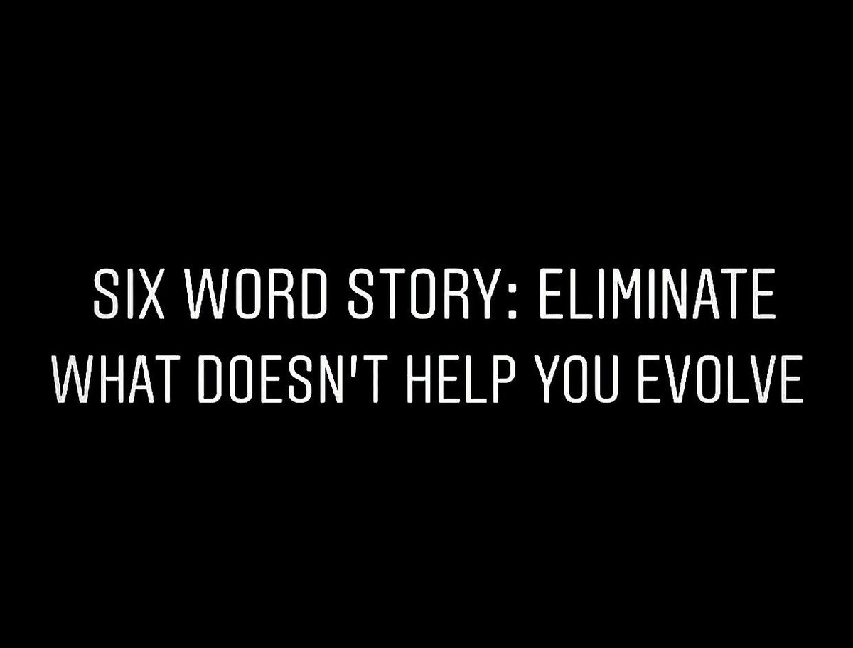 wesleysnipes's tweet photo. Six Word Story: ELIMINATE WHAT DOESN’T HELP YOU EVOLVE 🙏🏿 https://t.co/uPfGcpXgG3