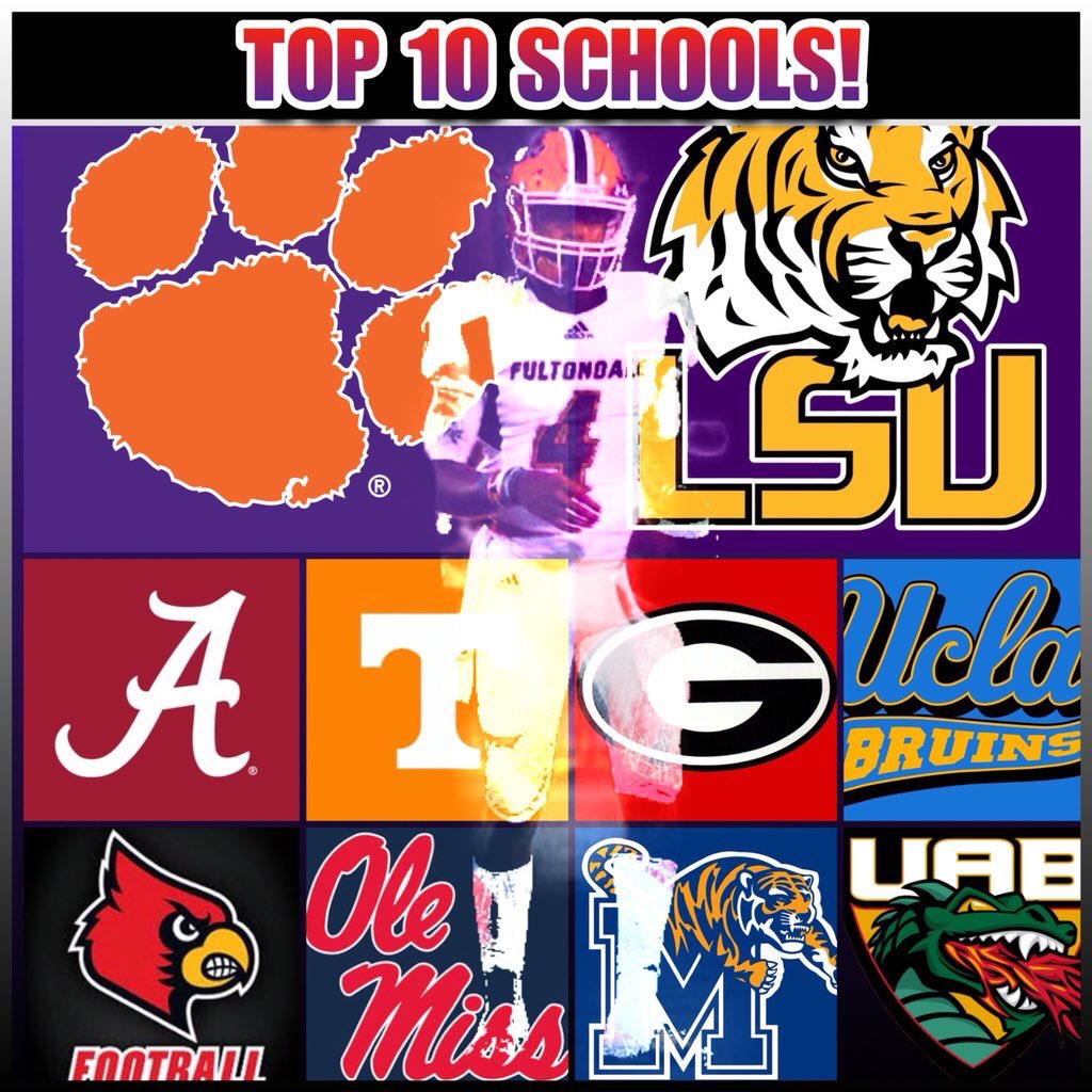 Jaysonjones21's tweet photo. My top 10 schools I’m so blessed 🙏‼️💰@jeharris2 @_Coach_L @DatDude70 @UniqueSportsEnt @Yellowhammer247 https://t.co/wlAB82f1Xx