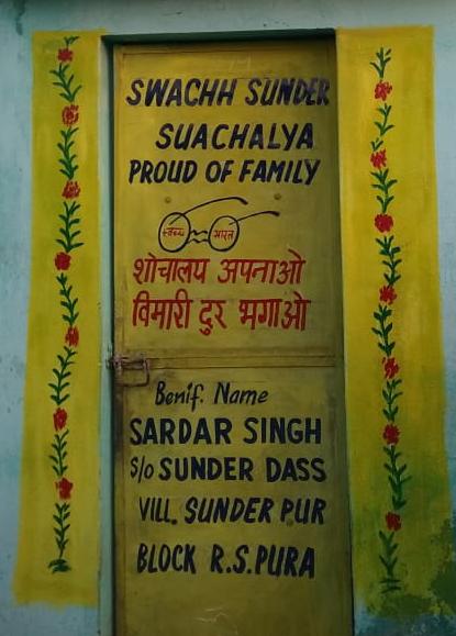 JammuSwachh's tweet photo. Swachh Sundar Shauchalaya in block R.S Pura under Swachh Bharat Mission-Grameen. #Tatatrust #SBM #sanitation #cleanliness #hygiene #painting #wastemanagement #swachhjammu https://t.co/3Enz1s21zY
