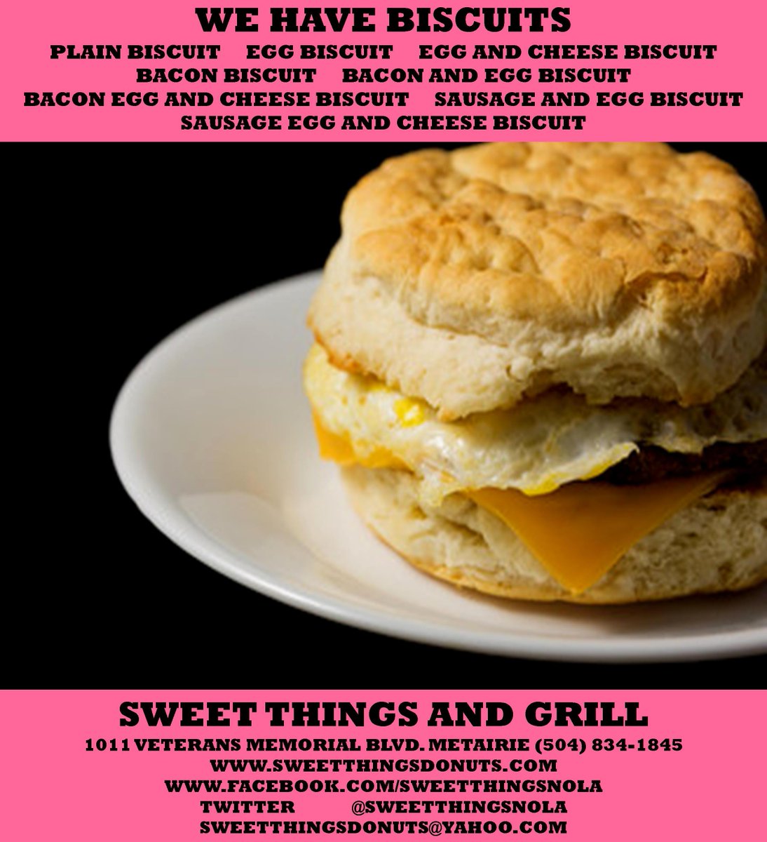 SweetThingsNola's tweet photo. When you want great donuts, you want Sweet Things and Grill. 24/7 gaming on site.
https://t.co/UuhjgL9Gy8 https://t.co/Ox6GhNCEcU