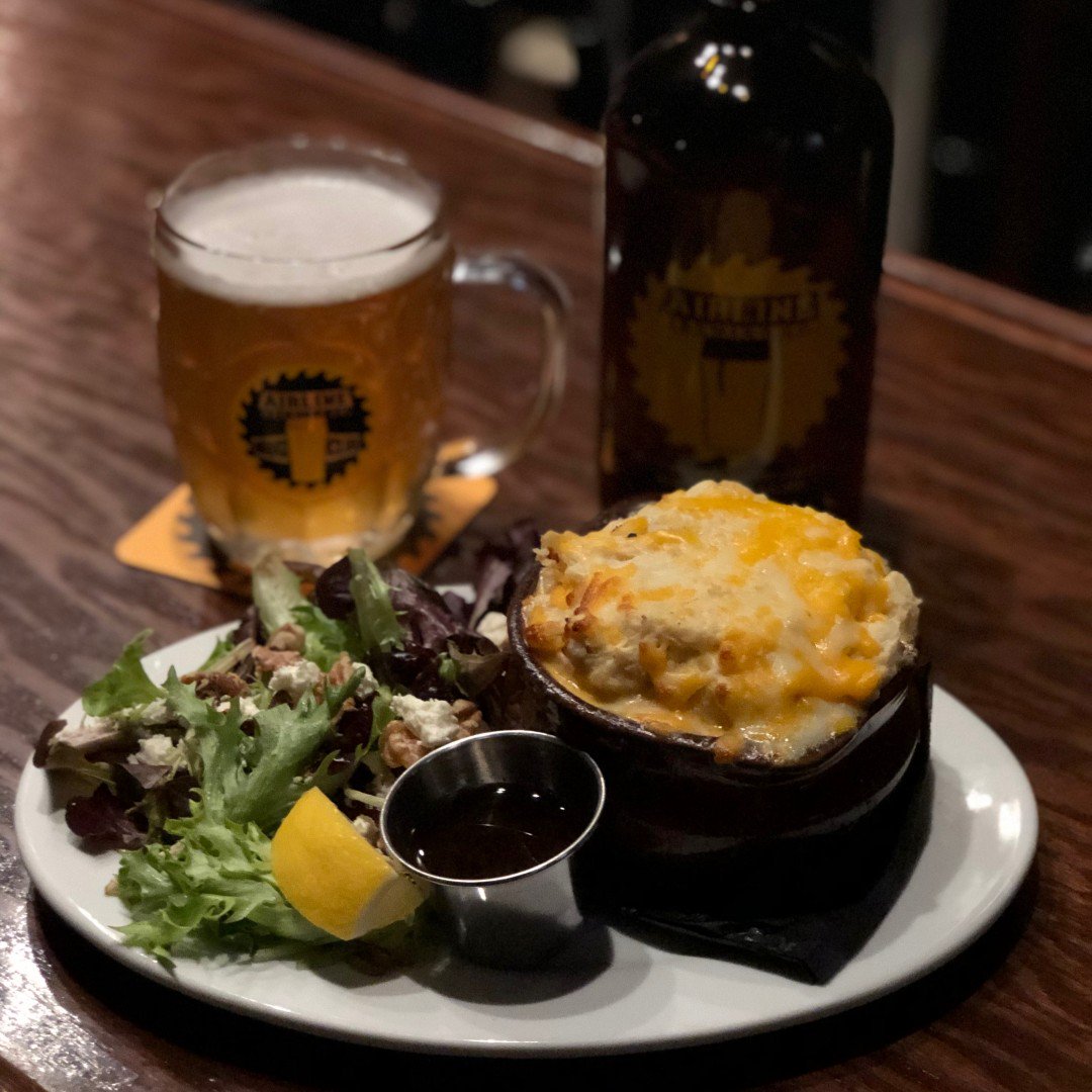 Howdy  Mainah come into to our Airline Pub and try this wicked Haddock Fish and Shrimp Pie with a farm stand salad.  Pair it with our delicious beer The Smash.  Trust us its wicked good.  This dinner special is only available this Friday Jan. 26th  and Saturday Jan. 27th.