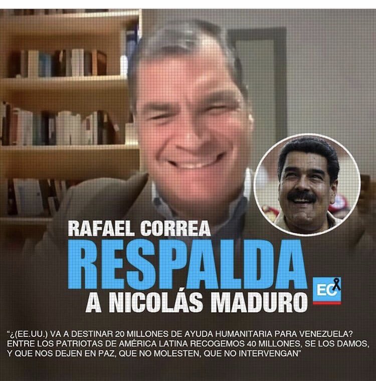 Allan Rowen (@allanrowen) on Twitter photo Dale un retuit para que <a href="/MashiRafael/">Rafael Correa</a> se vaya a la mierda.
Que sienta el desprecio por apoyar al dictador genocida de Maduro. Dale un retuit para que <a href="/MashiRafael/">Rafael Correa</a> se vaya a la mierda.
Que sienta el desprecio por apoyar al dictador genocida de Maduro.