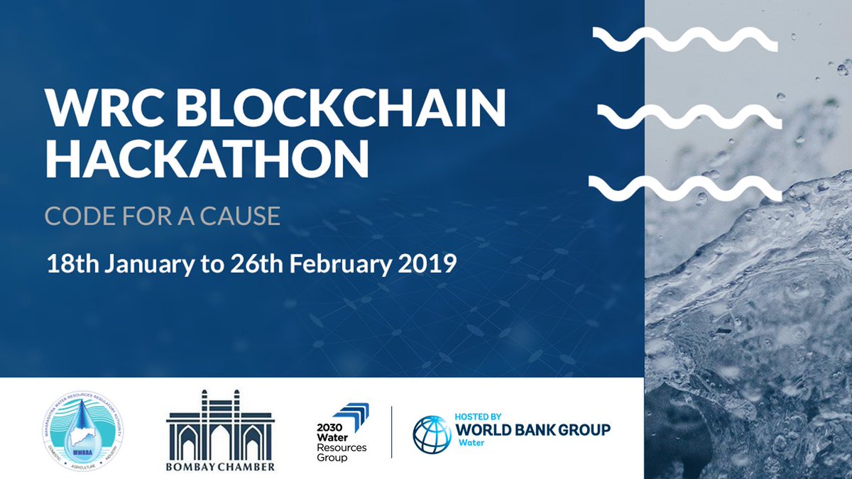 2030WRG's tweet image. Super excited abt the @2030WRG #codeforcleanwater #blockchain #hackathon with @BombayChamber & #Maharashtra govt to crowdsource circular economy solutions frm coders 4 water reuse in ag, industry & urban sectors through Wastewater Reuse Certificates wrc-hackathon.org