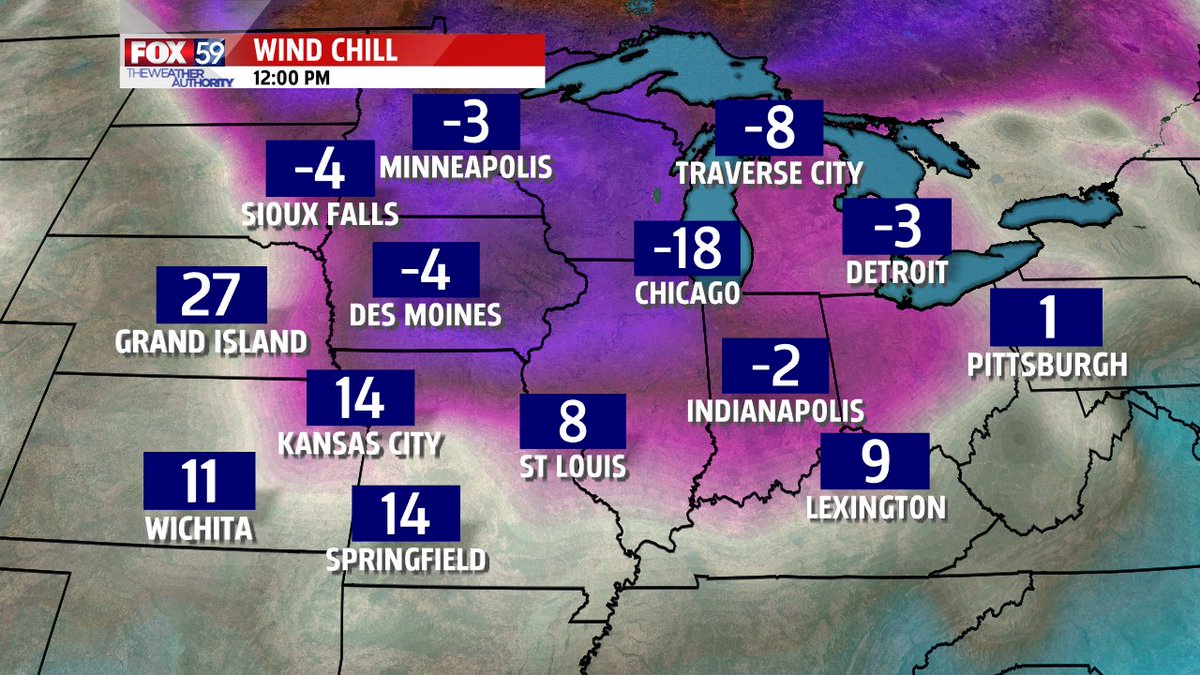 KristaMcEnany's tweet photo. Could be worse... even at noon it's still feeling like -2 in #Indy ... but it feels almost 20 below, not too far away, in Chicago #BrightSideOfThings #ItCouldBeWorse #INwx @theWXauthority @FOX59 https://t.co/8QDD1L74m0