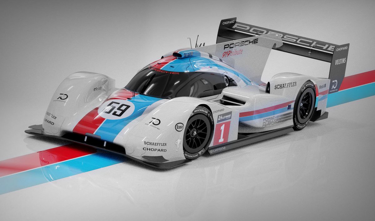 LMPone's tweet image. About this time of the year we would see the colors on the #Porsche #911RSR at #Rolex24 and would predict what the #919hybrid would look like ... This year of course no cigar, but the classy #Brumos would have been very cool on the mighty monster: