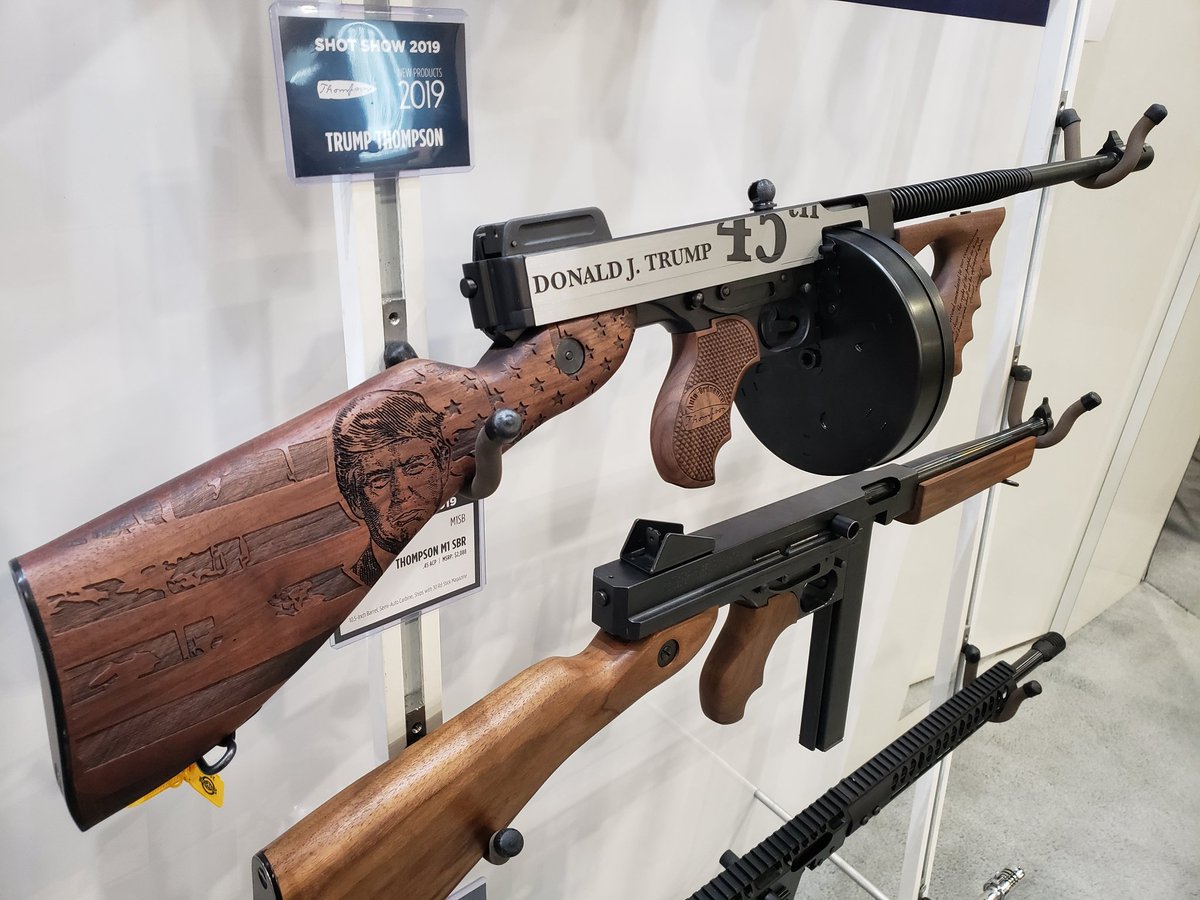 Stephen Gutowski On Twitter There S A Donald Trump Themed Thompson On Display At The Khar Booth It S One Of A Handful Of Trump Themed Guns I Ve Seen At Major Gun Events Over