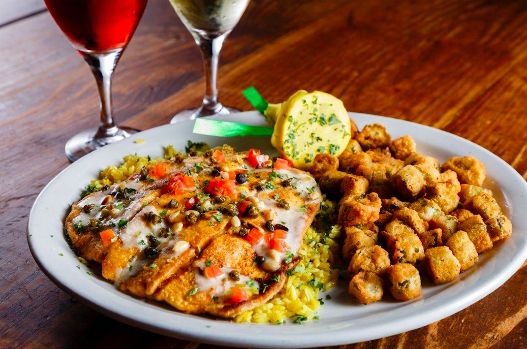 Friday nights deserve fresh trout + okra... #TGIF