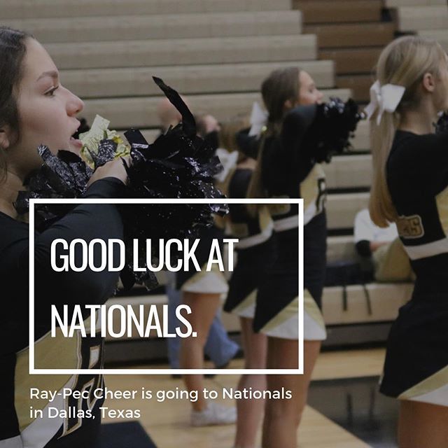 RayPecNow's tweet image. The cheer team just departed for Dallas, wish them luck at their national competition!