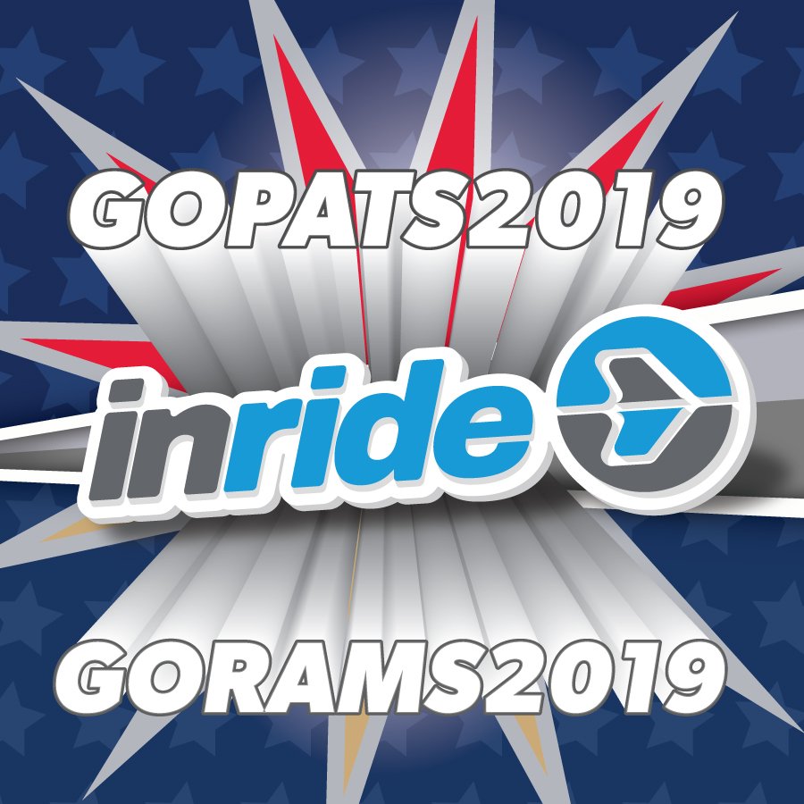 Inrideapp's tweet photo. Who are you cheering for in the big game?! Use the promo code "GORAMS2019" or "GOPATS2019" to get $100 off of your subscription fee for the first 3 months! #SubscribeAndDrive #GetInride https://t.co/S4z9J92E64