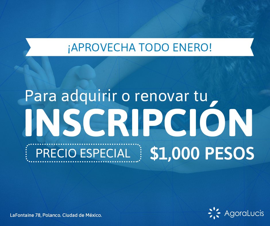 ¡Quedan pocos días! Inscríbete a AgoraLucis con precio especial.

Te esperamos en LaFontaine 78, Polanco. 

#ExperienciaAgoraLucis #Polanco #Yoga