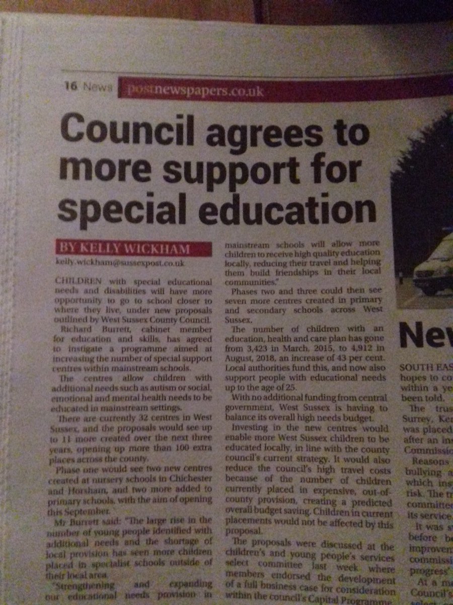 Good news for children in Bognor Regis #SEND #senco #SENDcrisis #sensupport #sendschooling