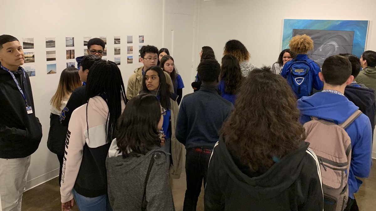 LCHS_Patriots's tweet photo. Our Collegiate Academy Freshmen got to see the amazing collection of art and photography at @EastfieldDCCCD during their tour today. #BeeRevolutionary 🐝 #WeAreLC https://t.co/0A4IvoFLiW