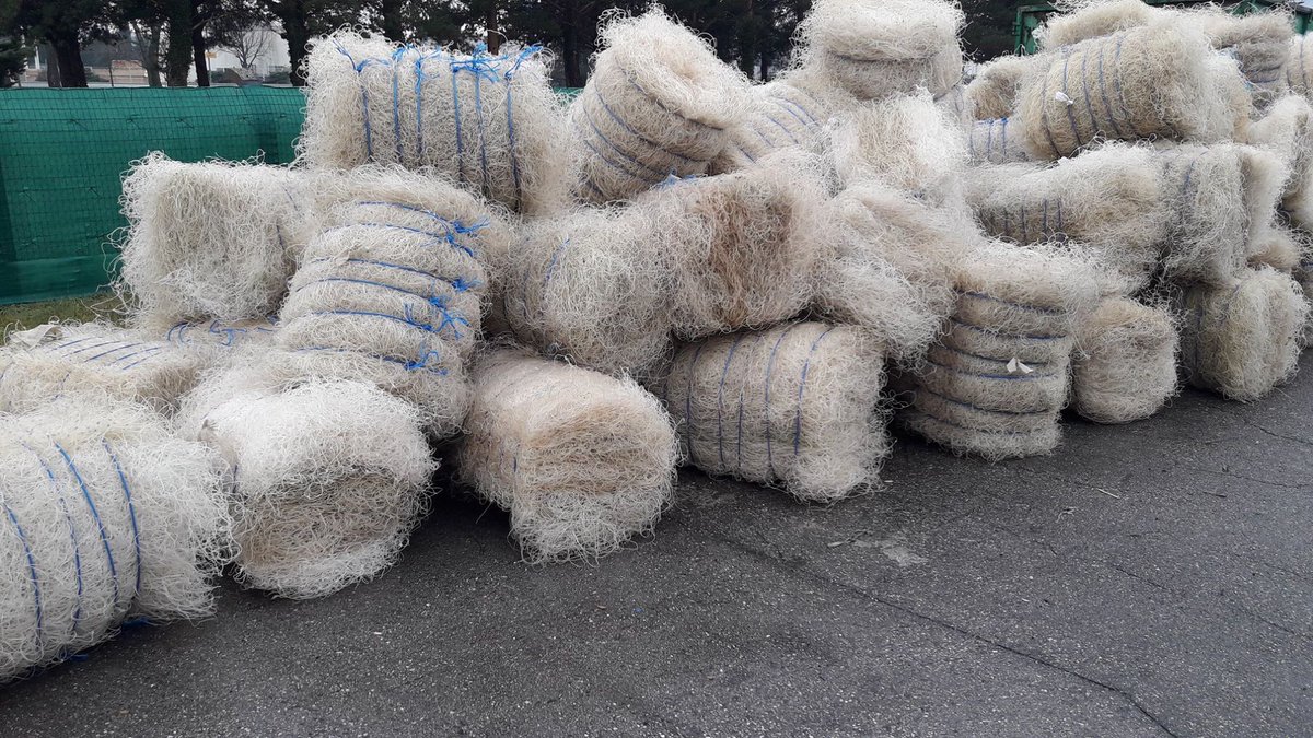FishNotPlastic's tweet photo. 1st container of #nets to leave Indonesia arrived in Slovenia! >10 tonnes discarded #fishingnets collected by @CoralACenter &amp; @TierraMar_Aus facilitated by Net-Works are now @ @ECONYL 2 b regenerated w/ other waste, into ECONYL® fibre #regeneratednylon @ZSLMarine @InterfaceInc https://t.co/3S52VITyw5